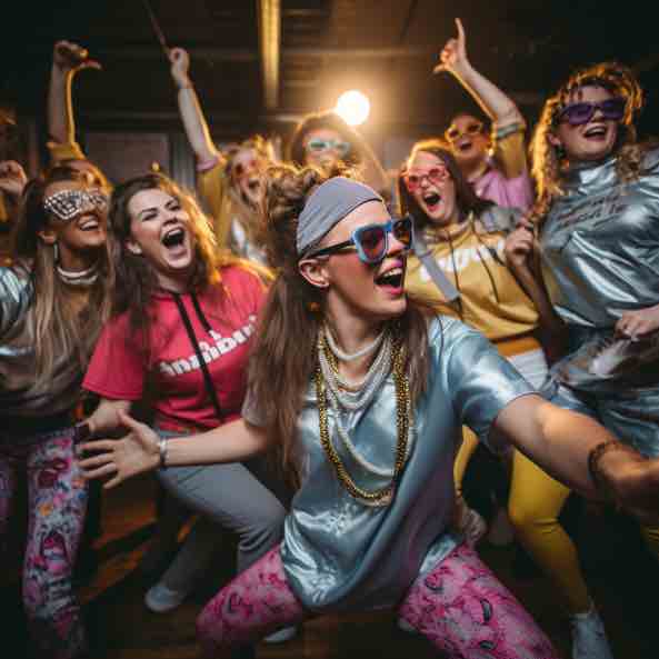 90s dance hen party